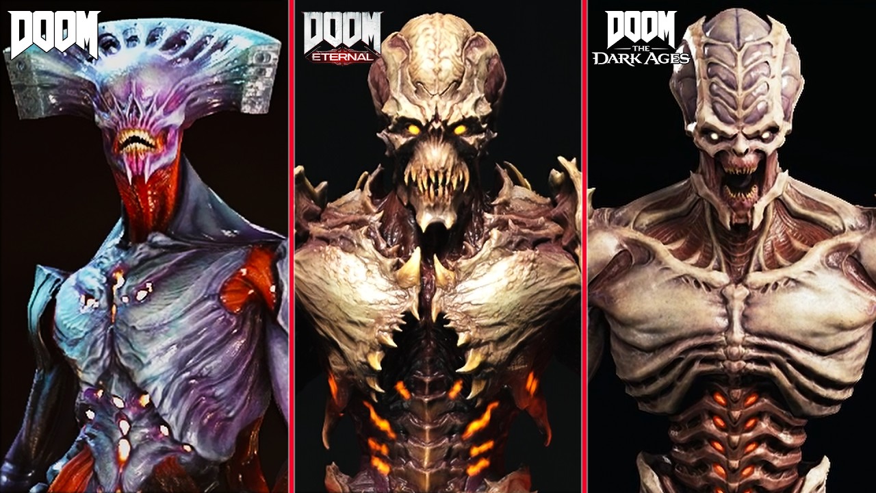 DOOM Monsters Evolution (2016 &rarr; Eternal &rarr; Dark Ages + Revelations) 👹 [4K]