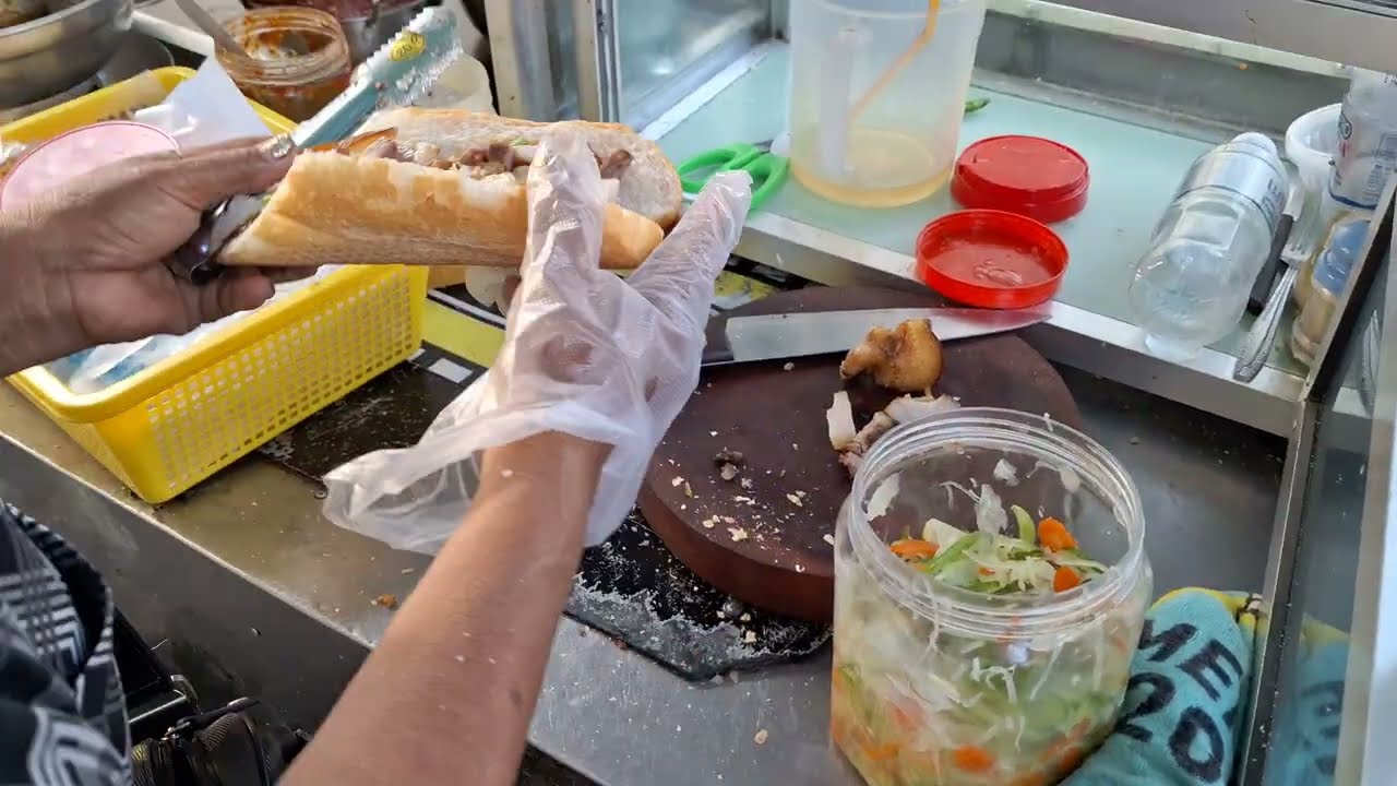 Must Try Best Cambodian Street Food 3 Kinds of Bread with Meat | The Best Street Food in Phnom Penh