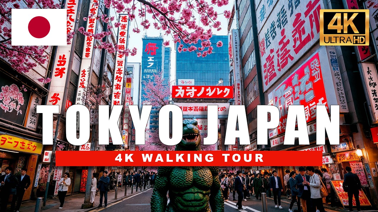 🇯🇵 4K Tokyo Japan Walking Tour | Cherry Blossoms, Senso-ji Temple & Night Streets | HDR 60fps