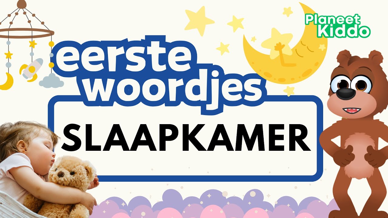 👶 Woordjes Leren • SLAAPKAMER • Peuters&Kleuters •Educatieve Nederlandse Filmpjes (Met Flash Cards)