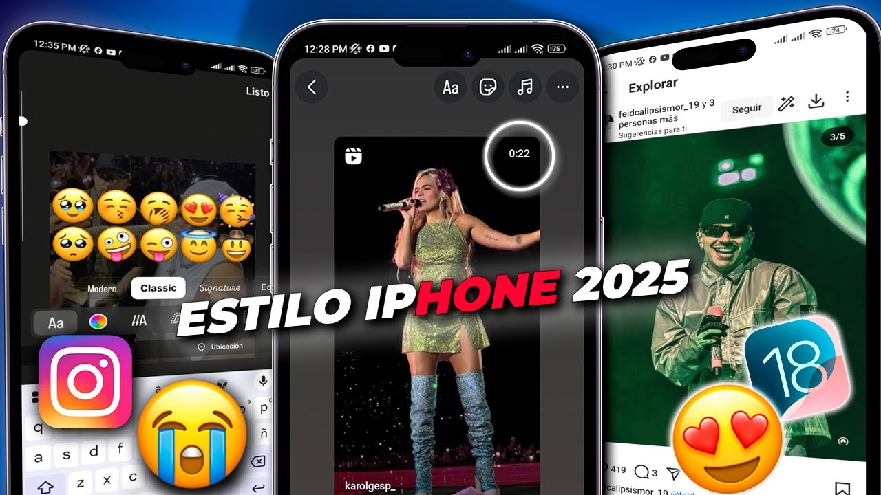HONISTA ACTUALIZADO 2025 INSTAGRAM estilo IPHONE con EMOJIS IOS + FUENTES IOS + BORDES CURVADOS