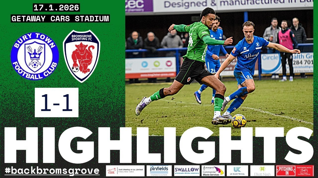 Benbow from the bench sees points shared | Bury Town 1-1 Bromsgrove Sporting
