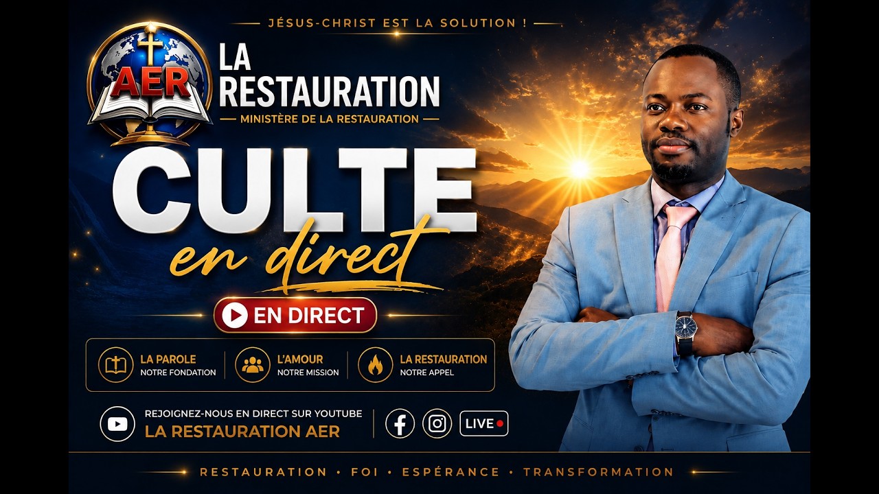 CULTE DOMINICAL EN DIRECT – DIMANCHE 11JANVIER 2026 – NANTES, FRANCE 🇫🇷