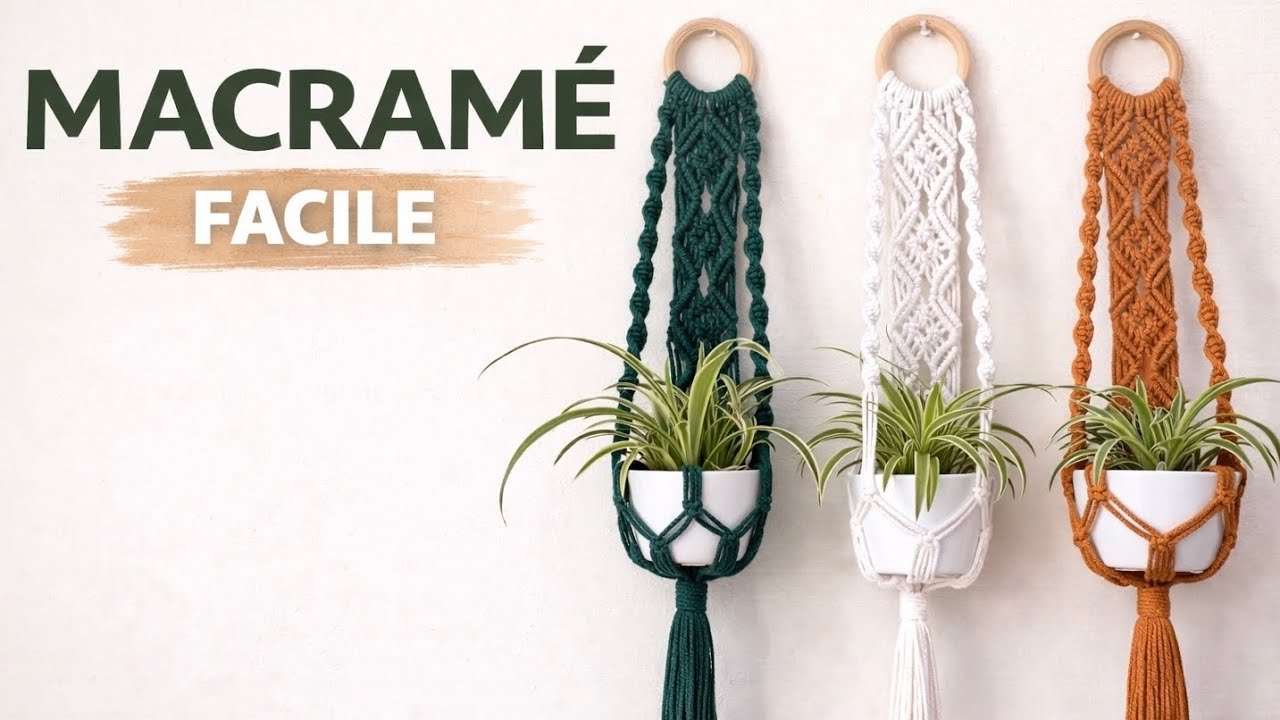 TUTORIEL SUSPENSION MACRAMÉ FACILE POUR PLANTE