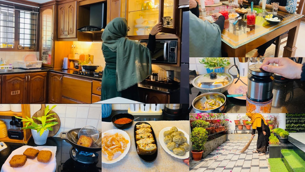 🌙RAMADAN- vlog1 | Ifthaar Snacks Recipes| Chicken momos| Pocket shawarma
