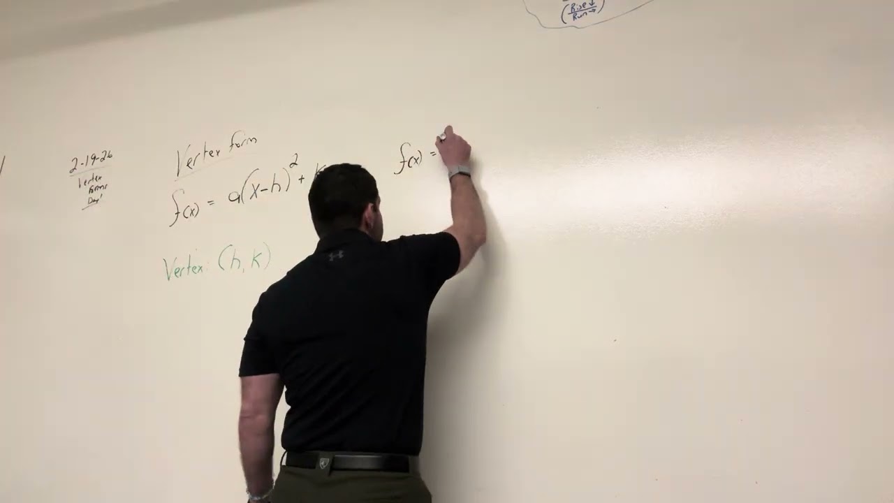 Algebra 2: Vertex Form Day 1