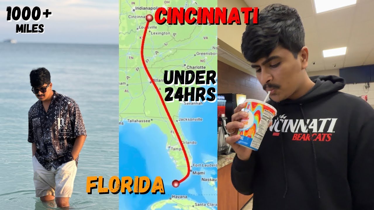KEYWEST FLORIDA 🤩 | 1000+ miles | 🚨We drove Florida-Cincinnati (Ohio) under 24 hrs🚗💨