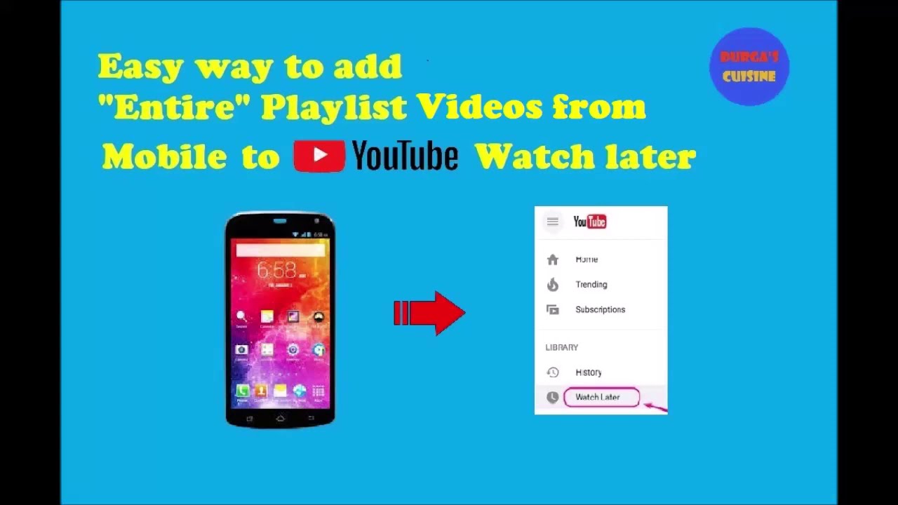 Add entire Videos from Playlist in Mobile to YouTube Watch later