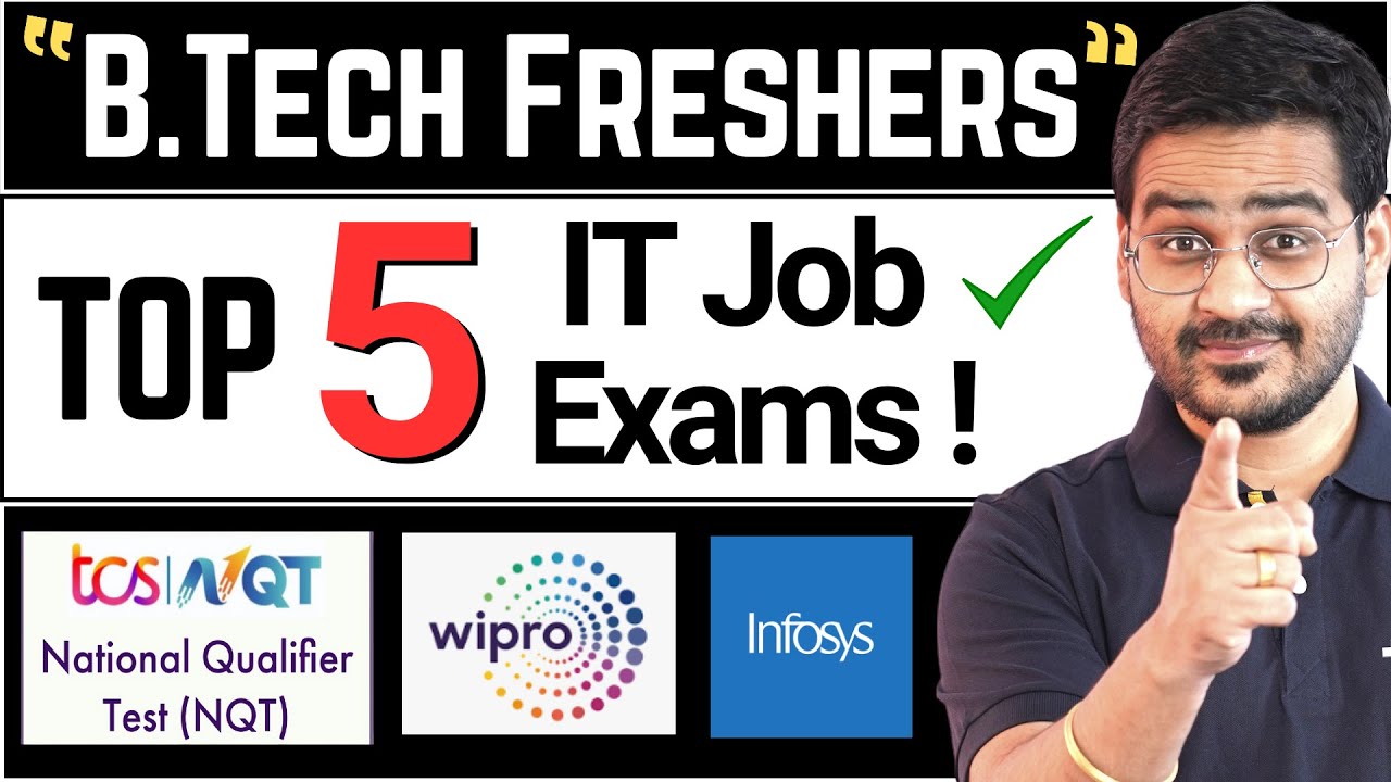 💥B.Tech Fresher? Top 5 IT Job Exams - TCS NQT, Wipro NLTH Must Apply! #btech #btechjobs #tcsnqt2023