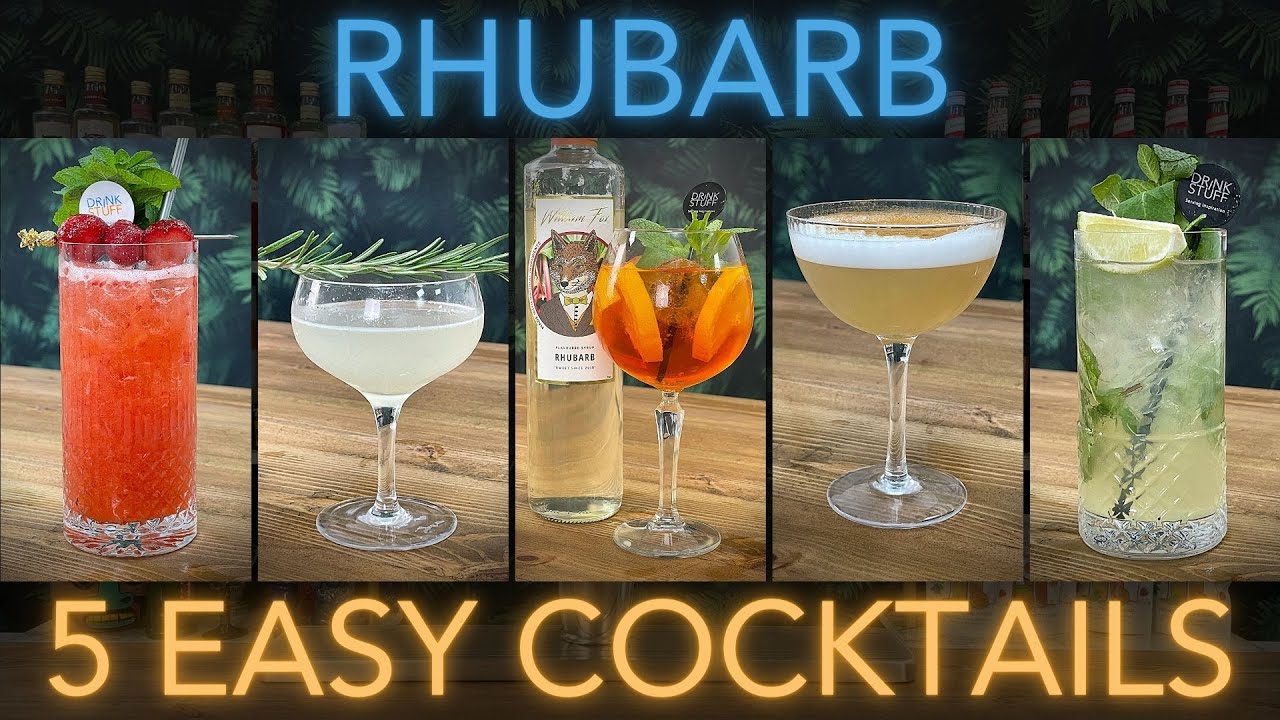 5 EASY RHUBARB Cocktails YOU can make at Home