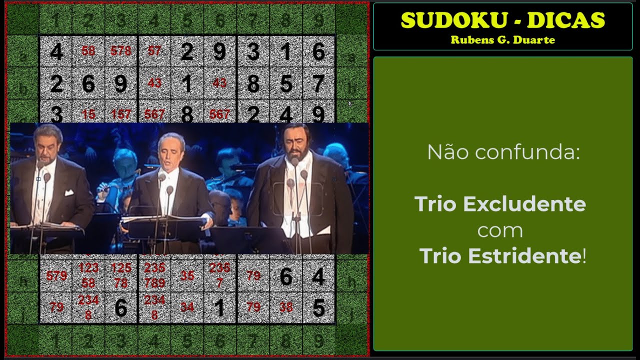 Sudoku Dicas: Vídeo 27 Trio Excludente