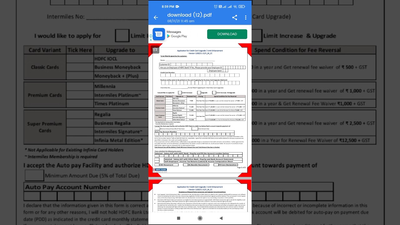 How to Upgrade and Increase Limit of any credit card of HDFC Bank.without any offer.
