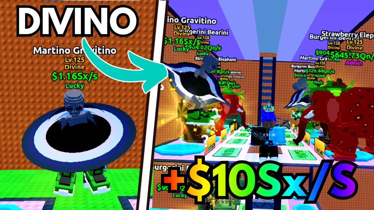 MONTEI A MELHOR BASE SÓ USANDO DIVINOS! | Roblox Fuja do Tsunami para Brainrots
