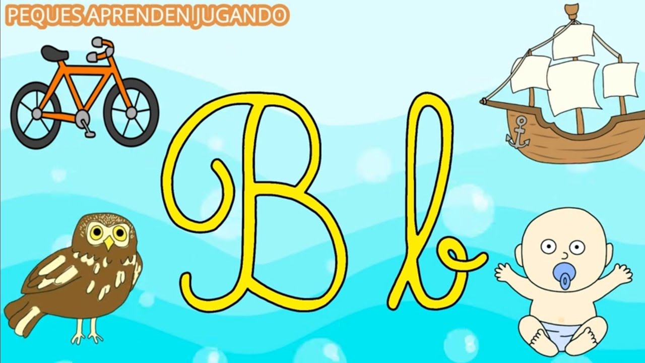 El abecedario en letra cursiva para niños  Mayúscula y minúscula  Video de Peques Aprenden Jugando