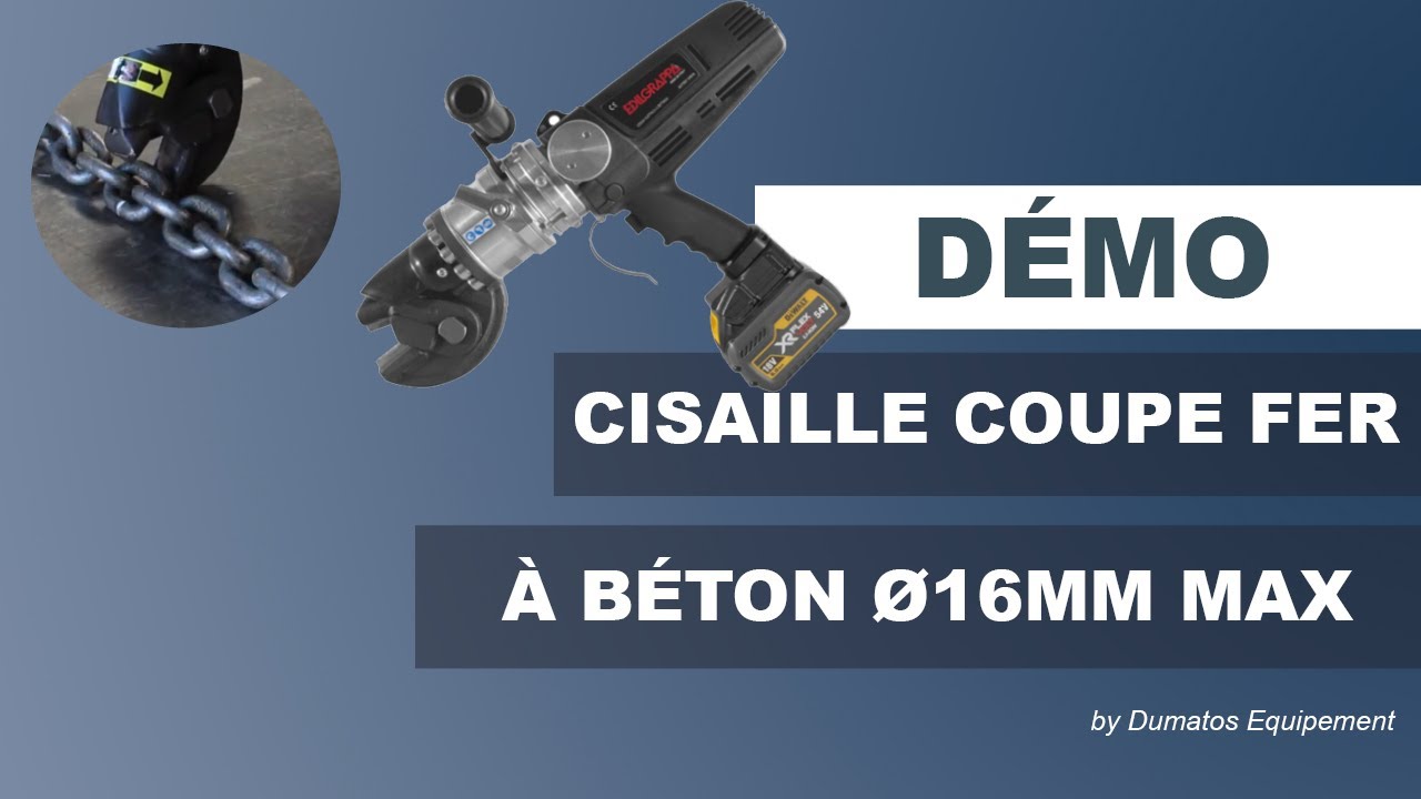 Cisaille coupe fer à béton à batterie Ø16mm max. - DUMATOS EQUIPEMENT