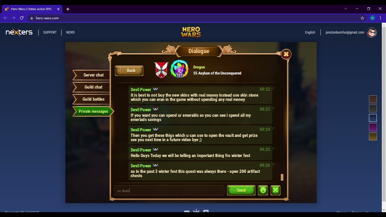 Hero Wars - Winterfest Preparation - Artifacts Keys