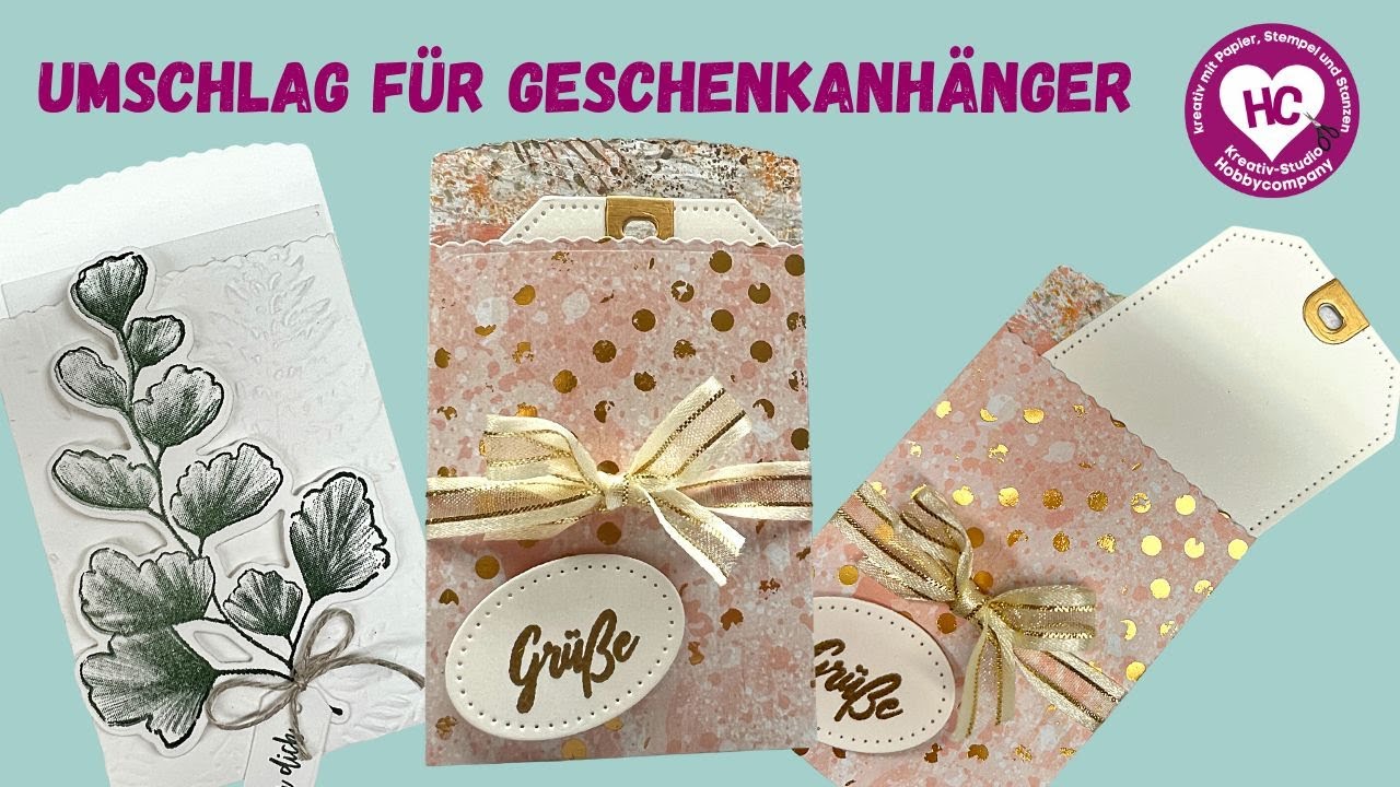 Geschenkanhänger basteln mit der Mini-Versandtasche