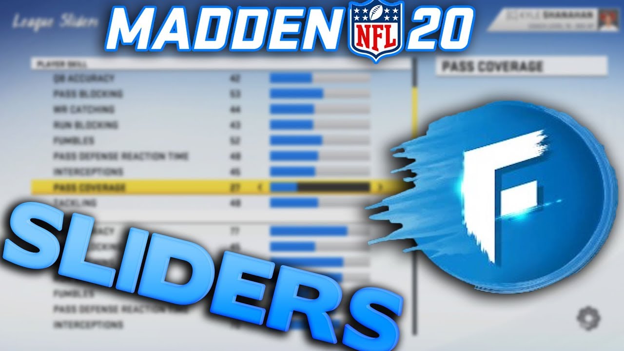 The Best All-Madden Sliders For Gameplay/XP For Madden 20 Franchise!