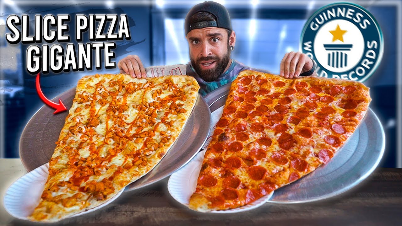 LA PORCIÓN de PIZZA MÁS GRANDE de EEUU 🍕 *ASI REACCIONAN al VERME COMER TODAS* 🇺🇸