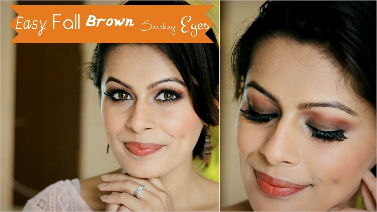 Easy Fall Matte Brown Smokey Eyes | Indian Makeup Guru | Kavya K
