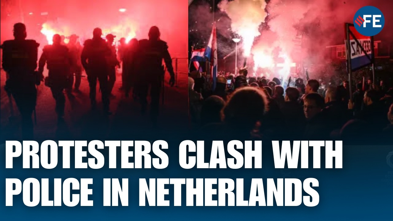 Netherlands : Protesters Confront Riot Police in Bleskensgraaf Over Refugee Housing
