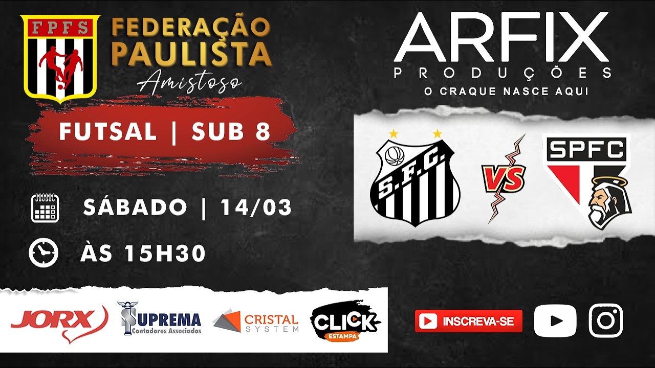 SANTOS x SÃO PAULO - FUTSAL | SUB 8