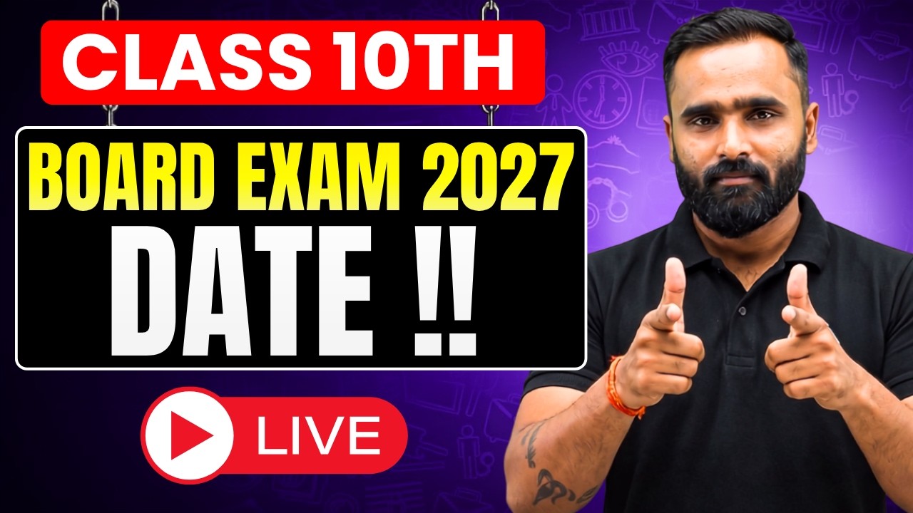 🔴LIVE | CLASS 10th BOARD EXAM 2027 DATE !! | Pradeep Giri Sir