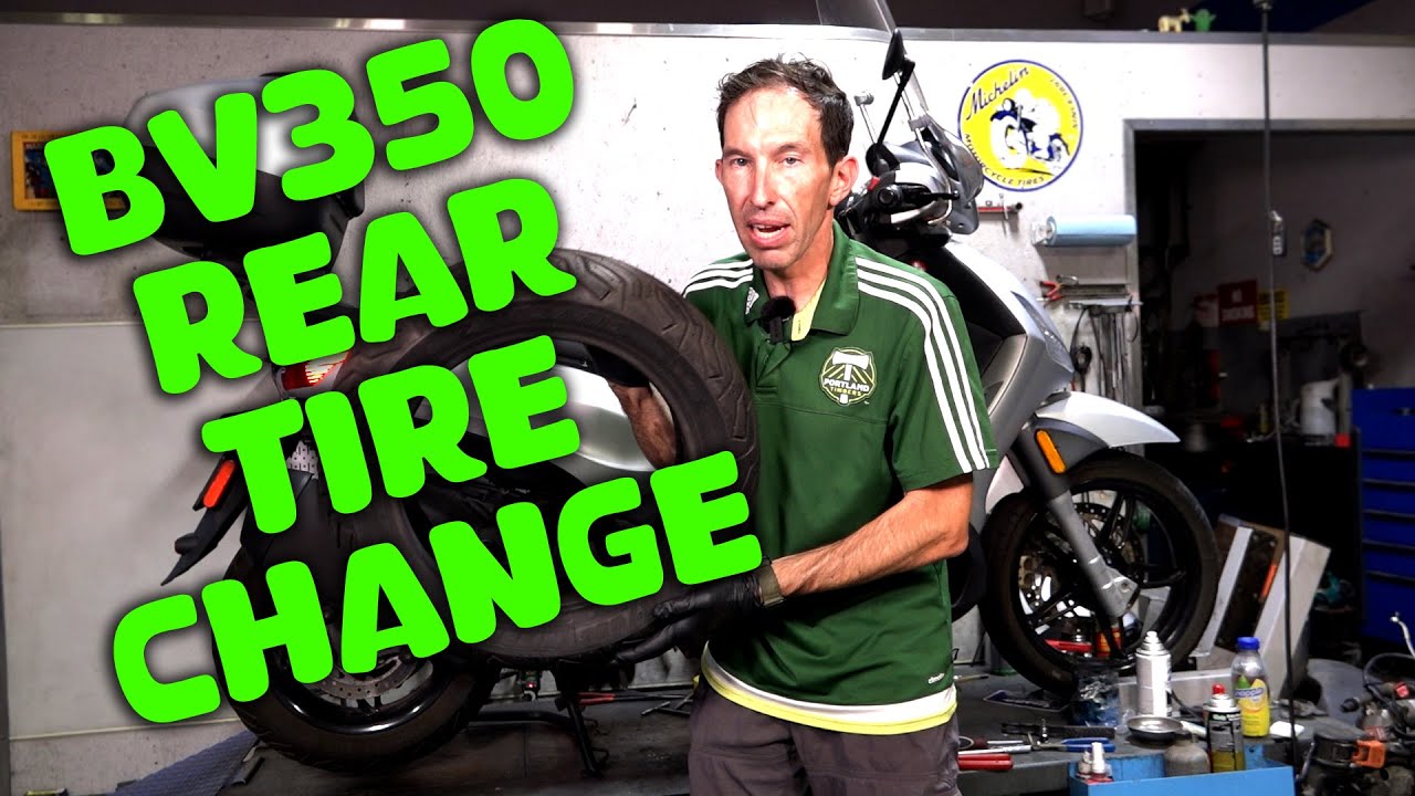 How To Replace the Rear Tire on a Piaggio BV350 & Reset ASR