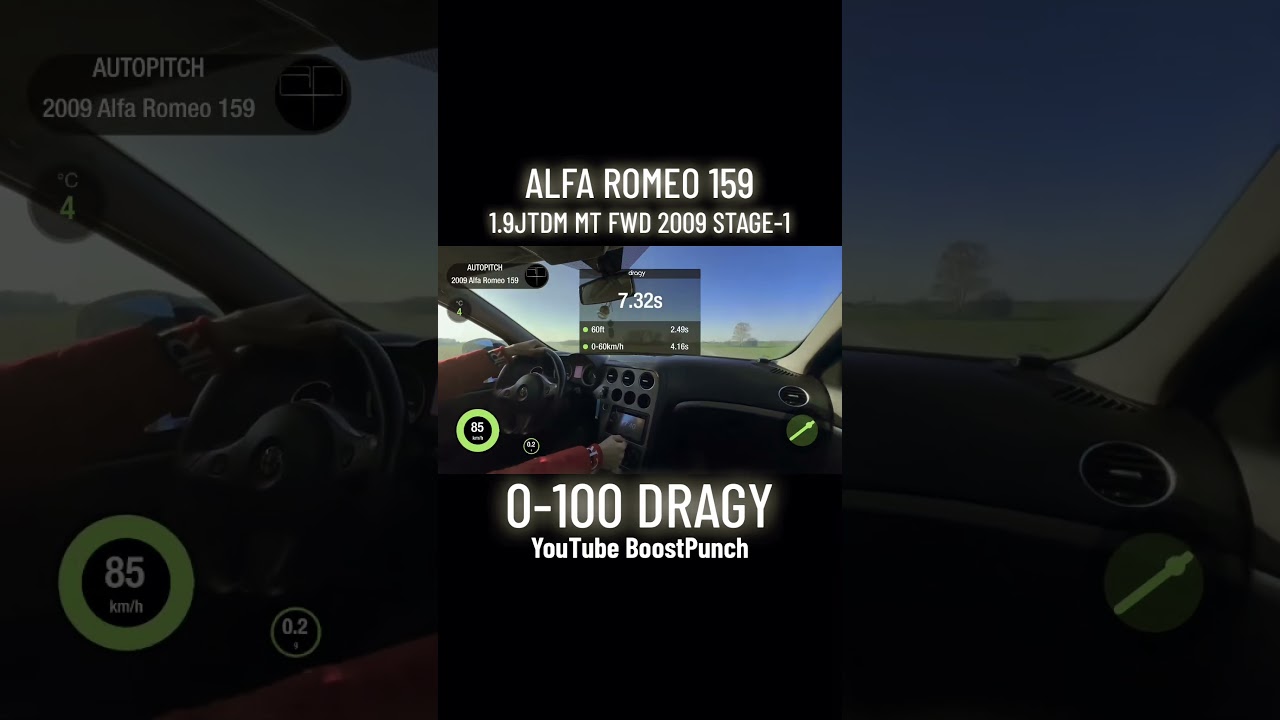 Alfa Romeo 159 1.9JTDm MT FWD 2009 STAGE-1. 0-100. BoostPunch