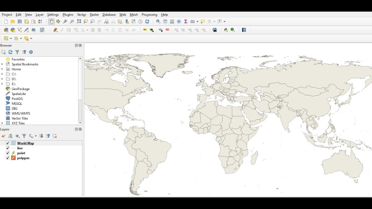 Create new layer in QGIS.
