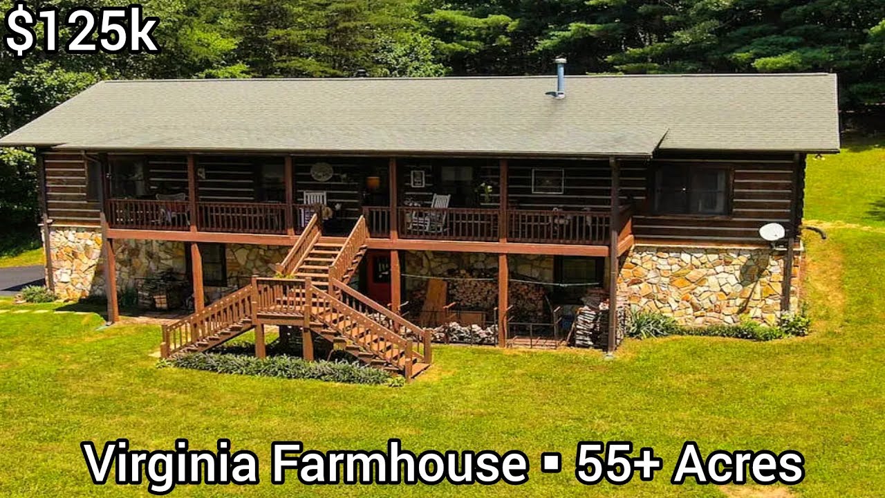 Virginia Farmhouse For Sale | $125k | 55+ Acres|Virginia Farms For Sale|Virginia Cheap Land For Sale