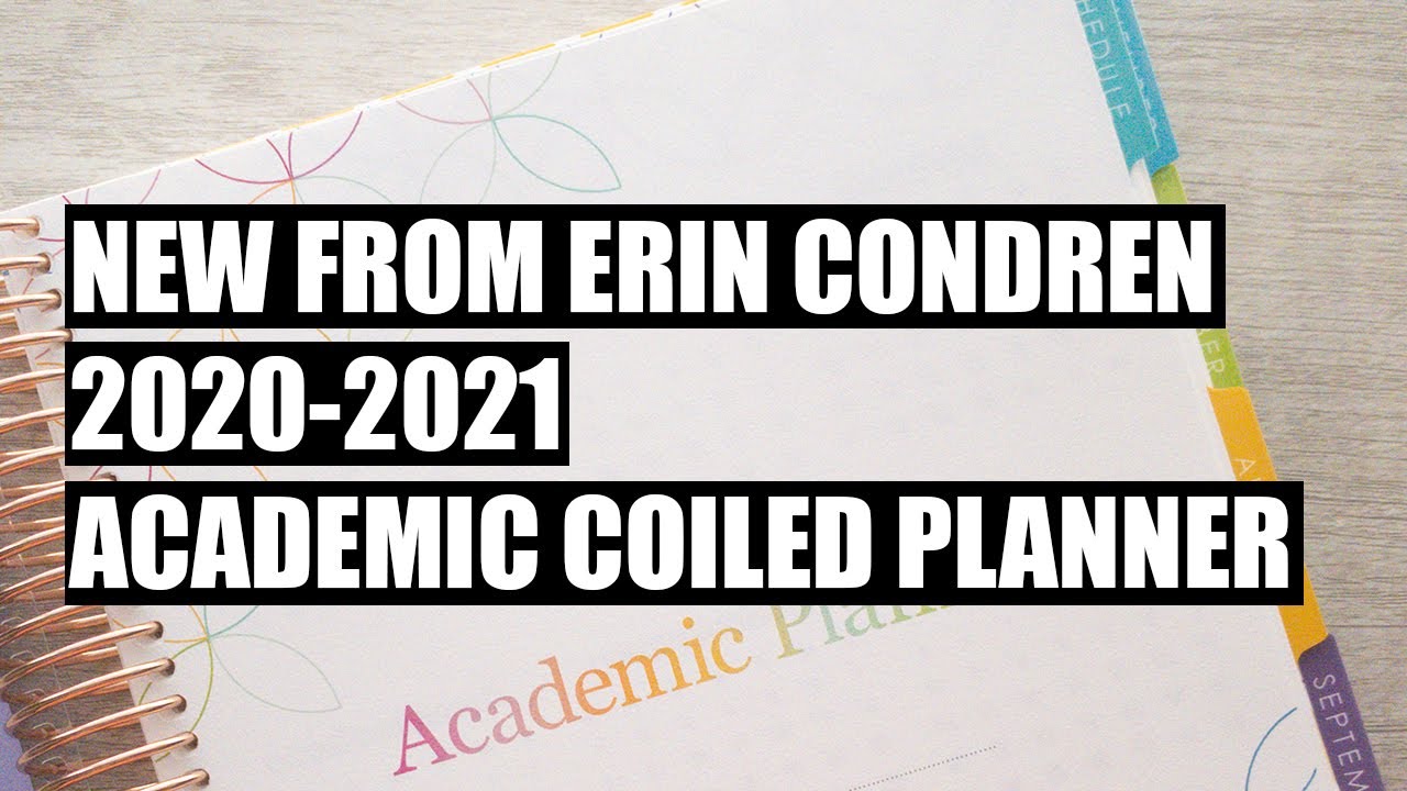 NEW 2021 Erin Condren Coiled Academic Planner