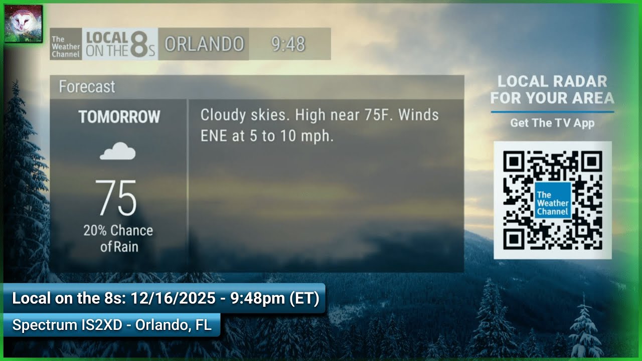 TWC Local on the 8s - 12/16/2025 - 9:48pm EST | Cloudy & Mild