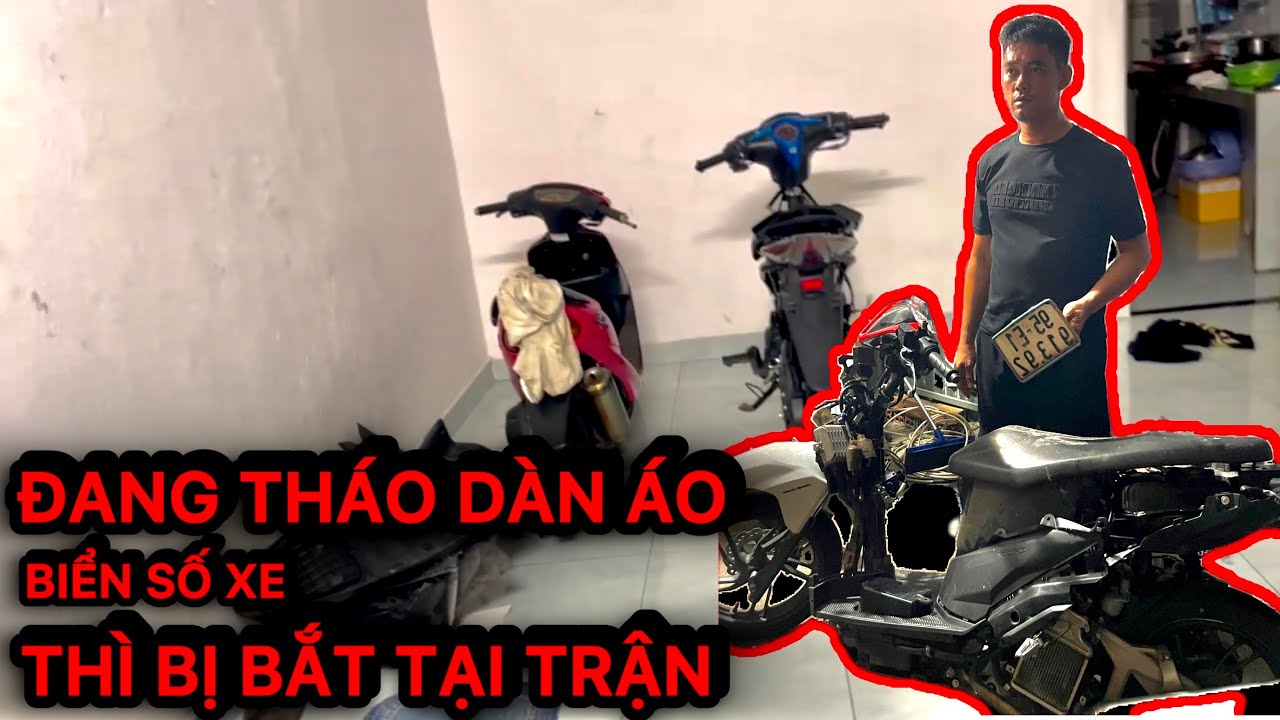 Đang th&aacute;o r&atilde; d&agrave;n &aacute;o, biển số xe mất trộm th&igrave; bị bắt tại trận | Đội PCTP Thủ Đức