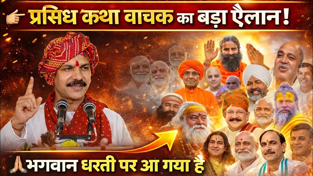 👉 प्रसिद्ध कथा वाचक का बड़ा ऐलान!🙏 मनुष्य जीवन में आ गया है भगवान❗ जानिए कथा की पूरी सच्चाई 