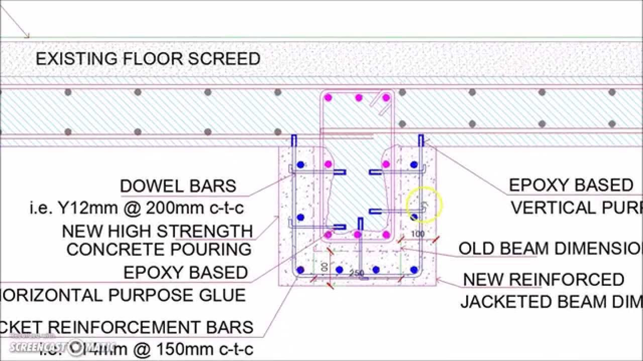 Reinforced Concrete Slab Beam Jacketing Details