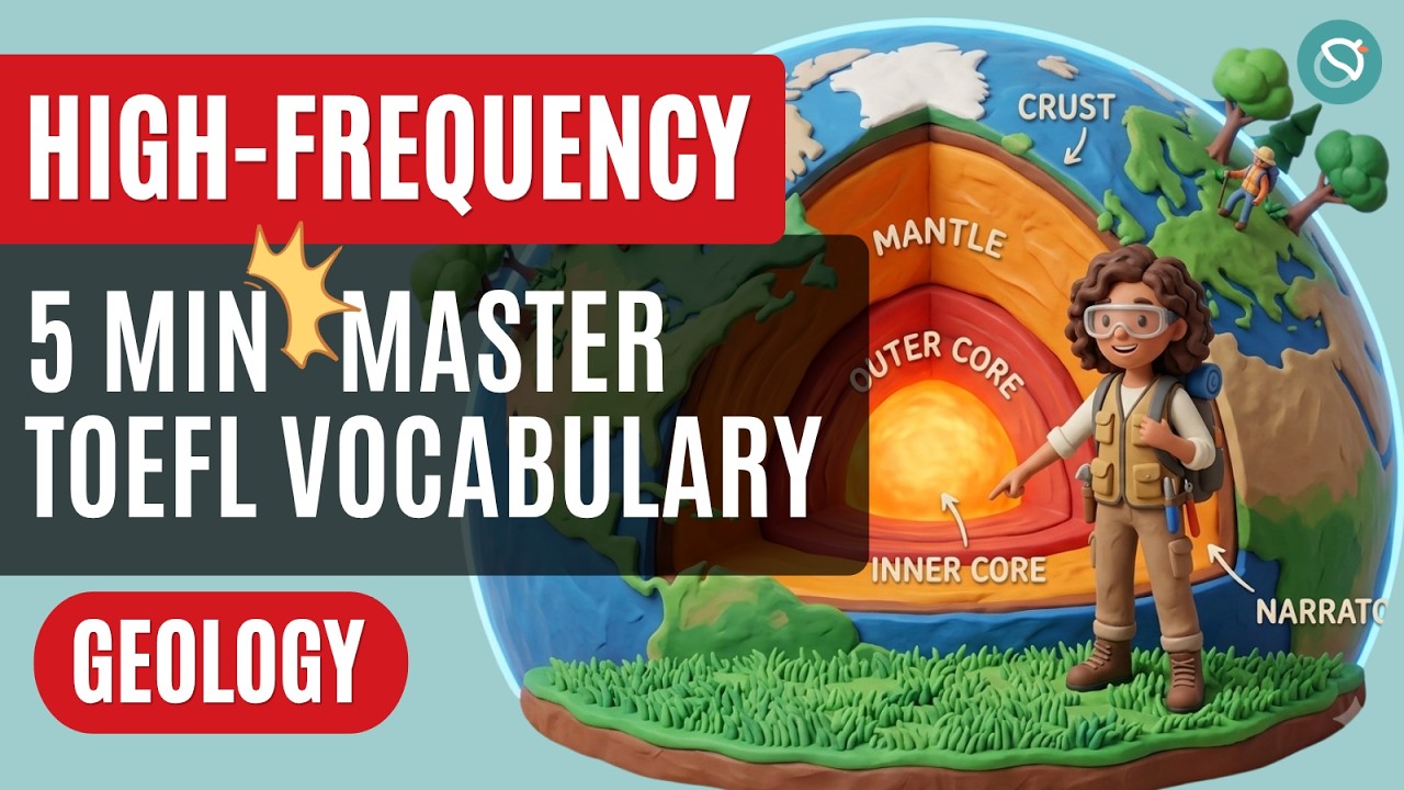 5 Min Ace TOEFL Vocabulary  | Master #TOEFL Geology Words Through an Amazing Adventure