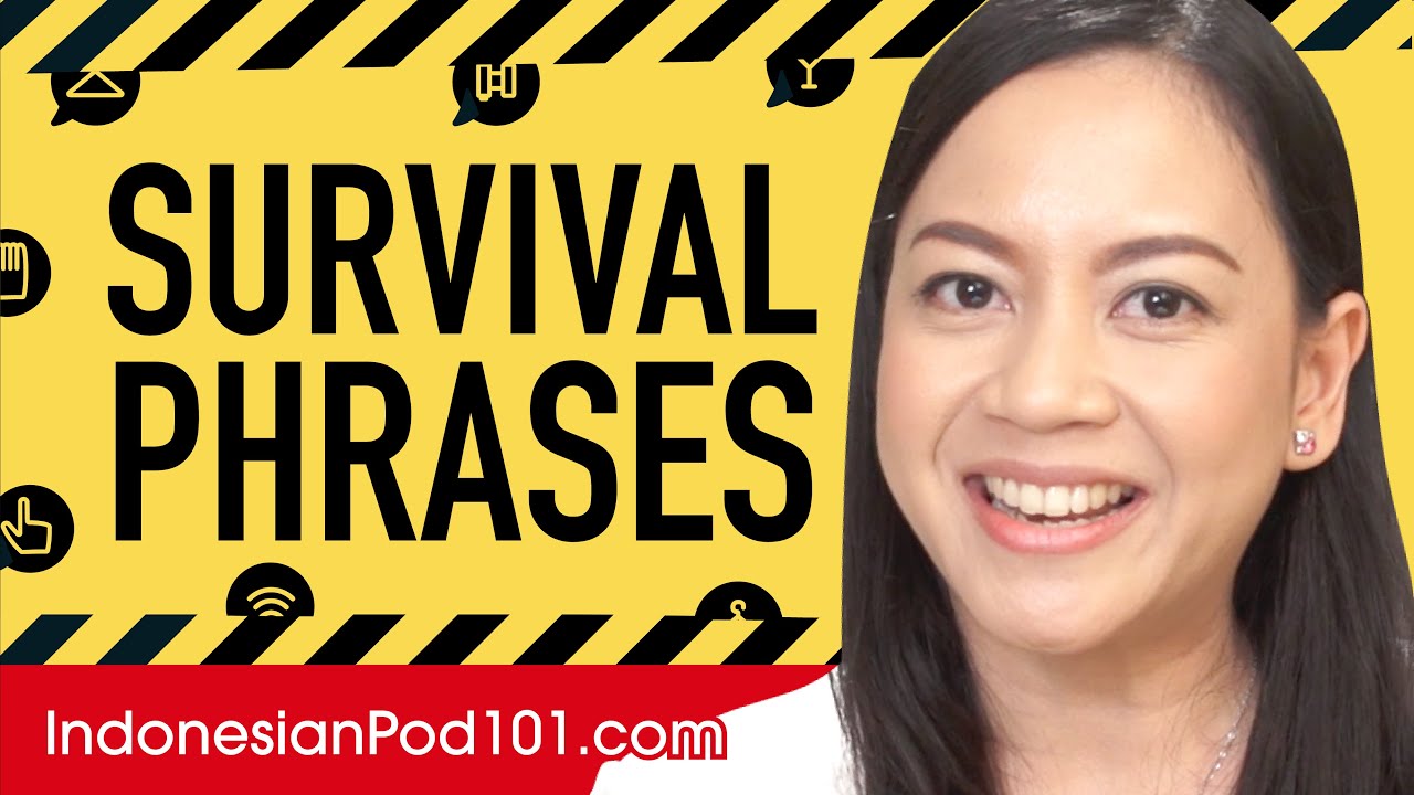 All Survival Phrases You Need in Indonesian! Learn Indonesian in 15 Minutes!
