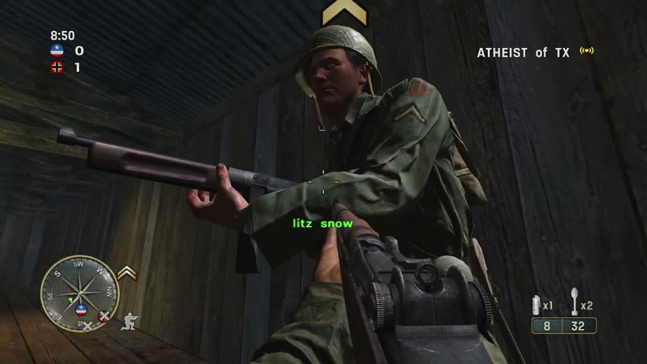 Call of Duty 3 Multiplayer Gameplay - CTF on Merville