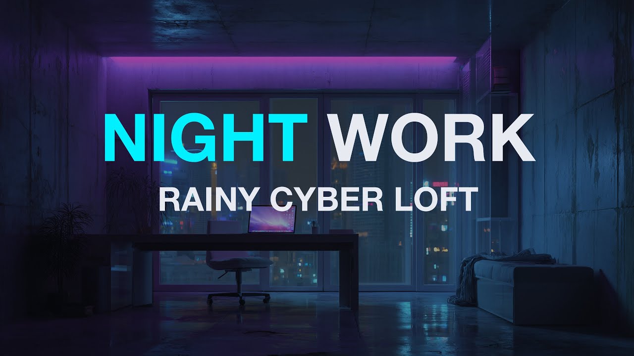 Rainy Night Cyber Loft | Lofi Synthwave for Deep Focus & Productivity