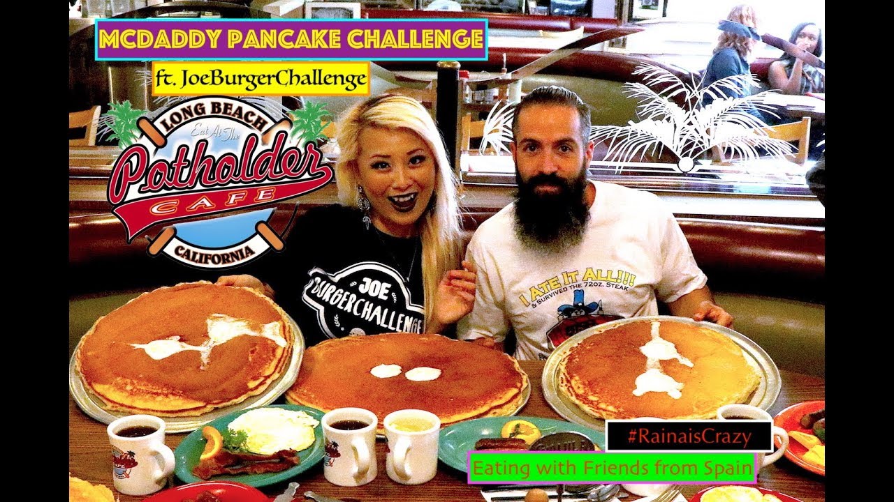 McDaddy Pancake Challenge ft.JoeBurgerChallenge | Friends from Spain | RainaisCrazy | Potholder Cafe