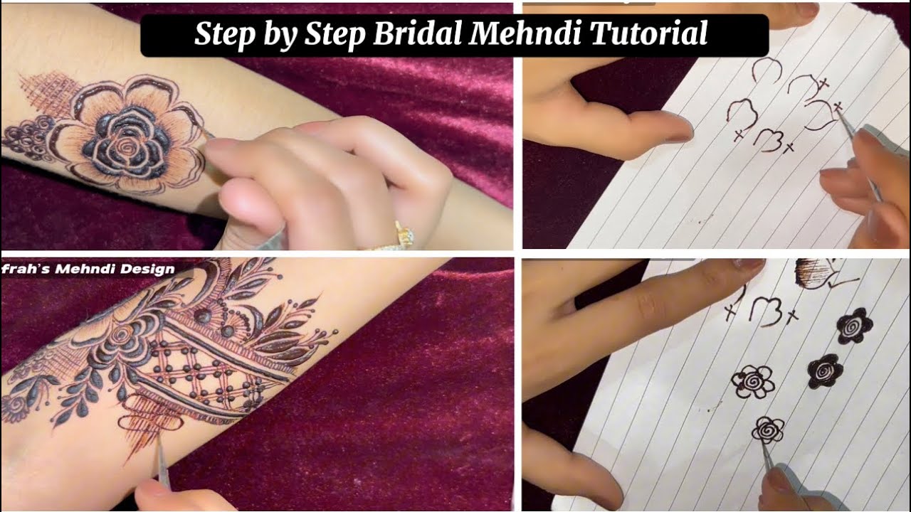 Step by step Bridal Mehndi Tutorial @OujBeautyParlour
