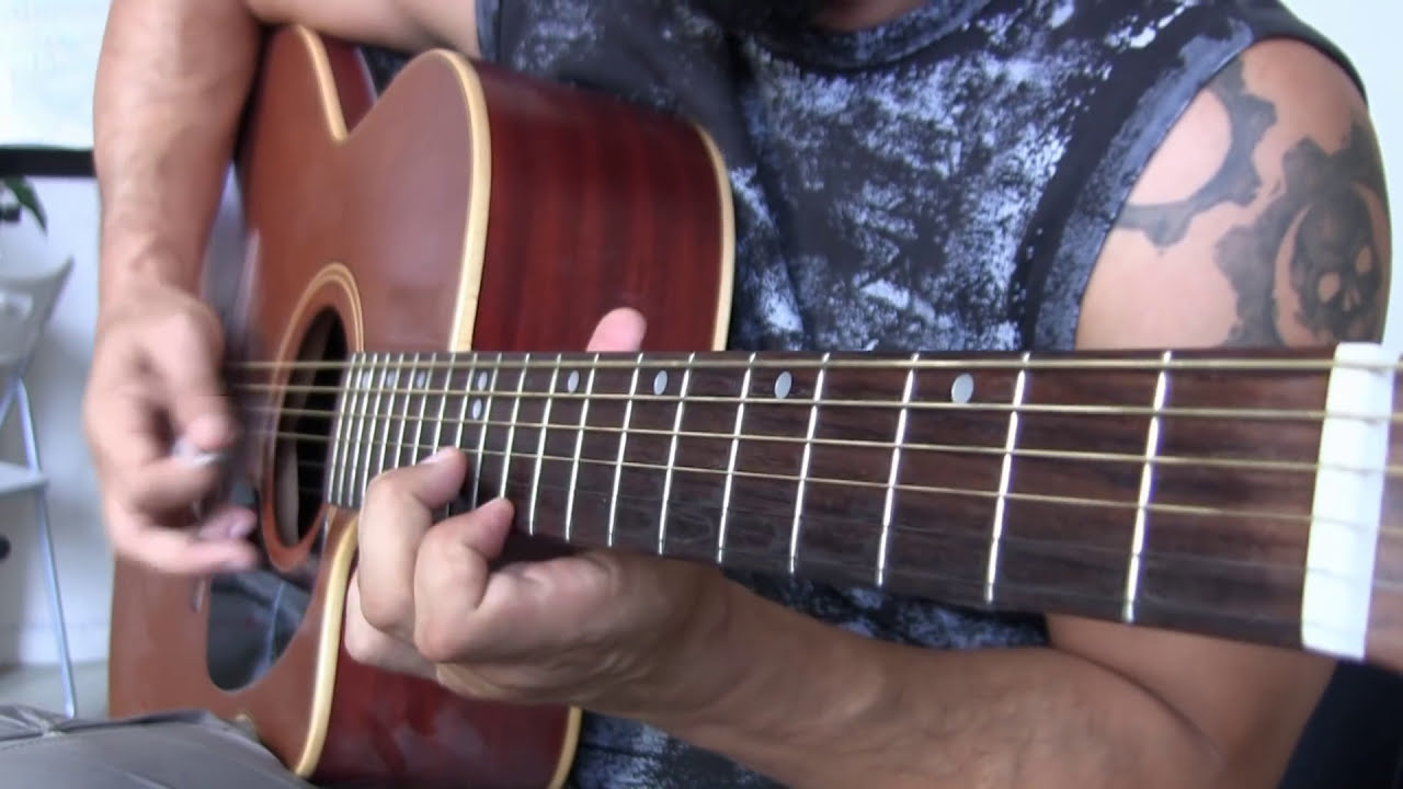 Acoustic Guitar Shredding! Impro by Angel Rising