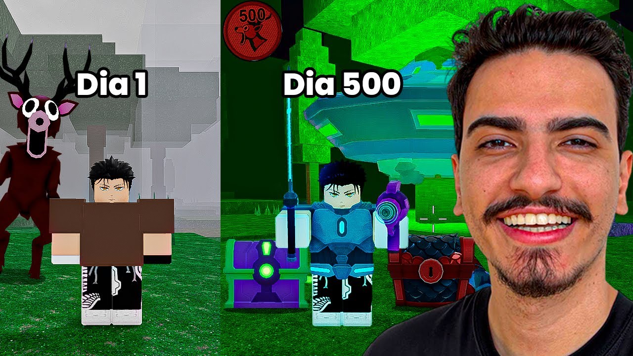 SOBREVIVI 500 NOITES NA FLORESTA 🌳👽