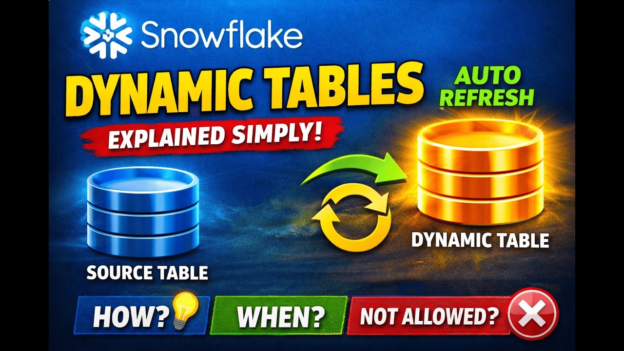 Snowflake Dynamic Tables Explained Deeply