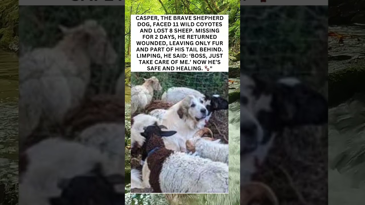 Casper, the Brave Shepherd Who Fought 11 Coyotes 🐾💔