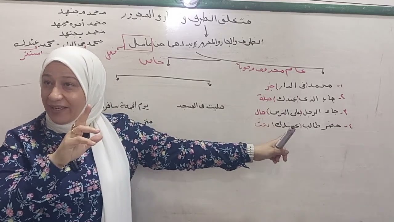 متعلق الظرف والجار والمجرور نحو الصف الثالث الإعدادي الأزهري ترم ثاني ٢٠٢٥ قناة الياسمين