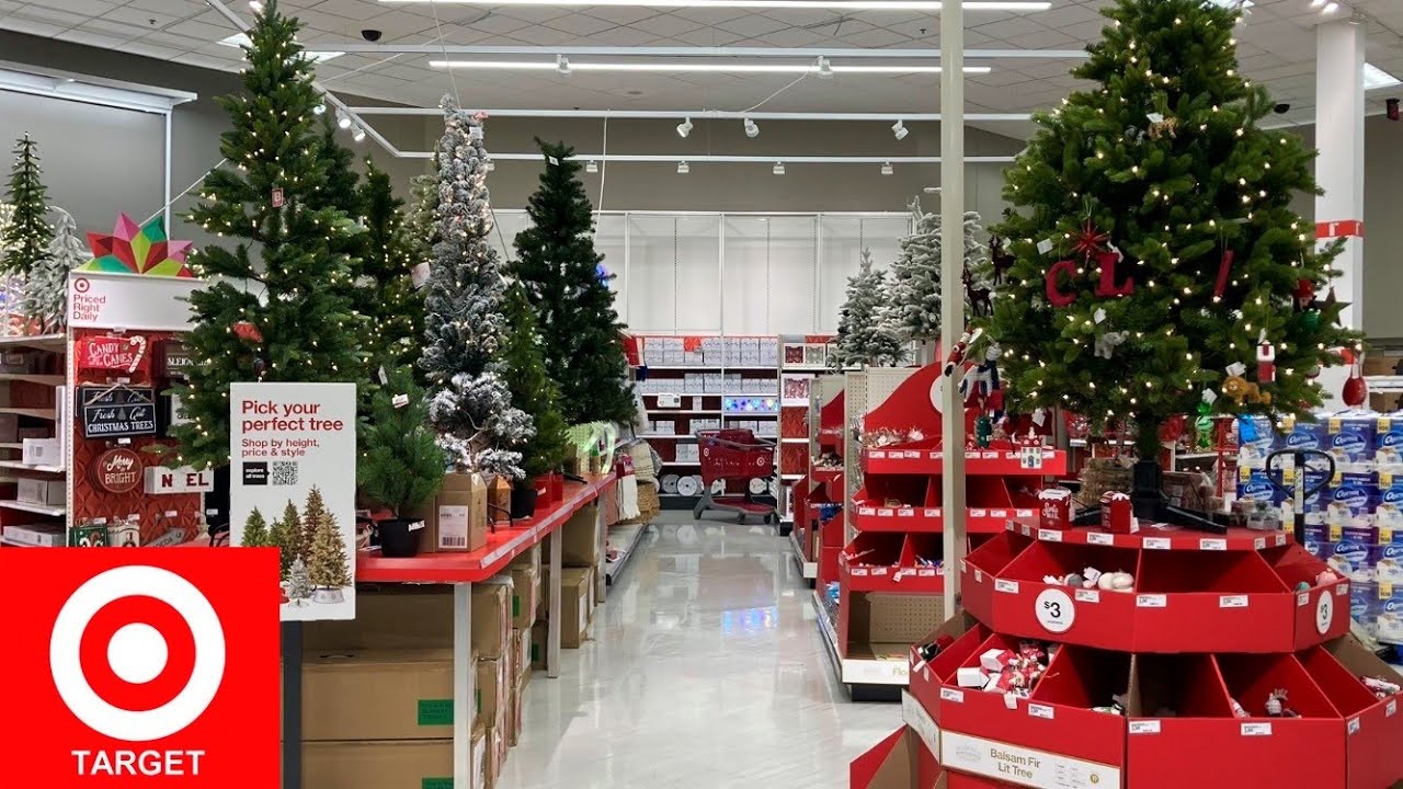 TARGET CHRISTMAS DECORATIONS CHRISTMAS TREES ORNAMENTS SHOP WITH ME SHOPPING STORE WALK THROUGH