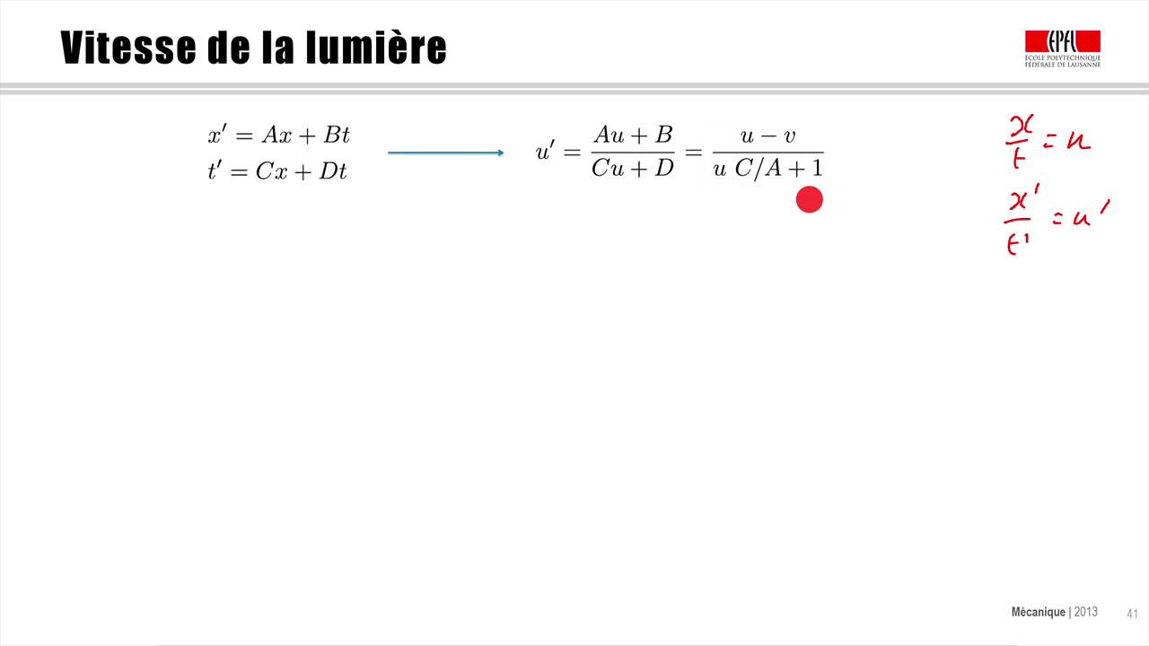 23.1 Cinématique relativiste