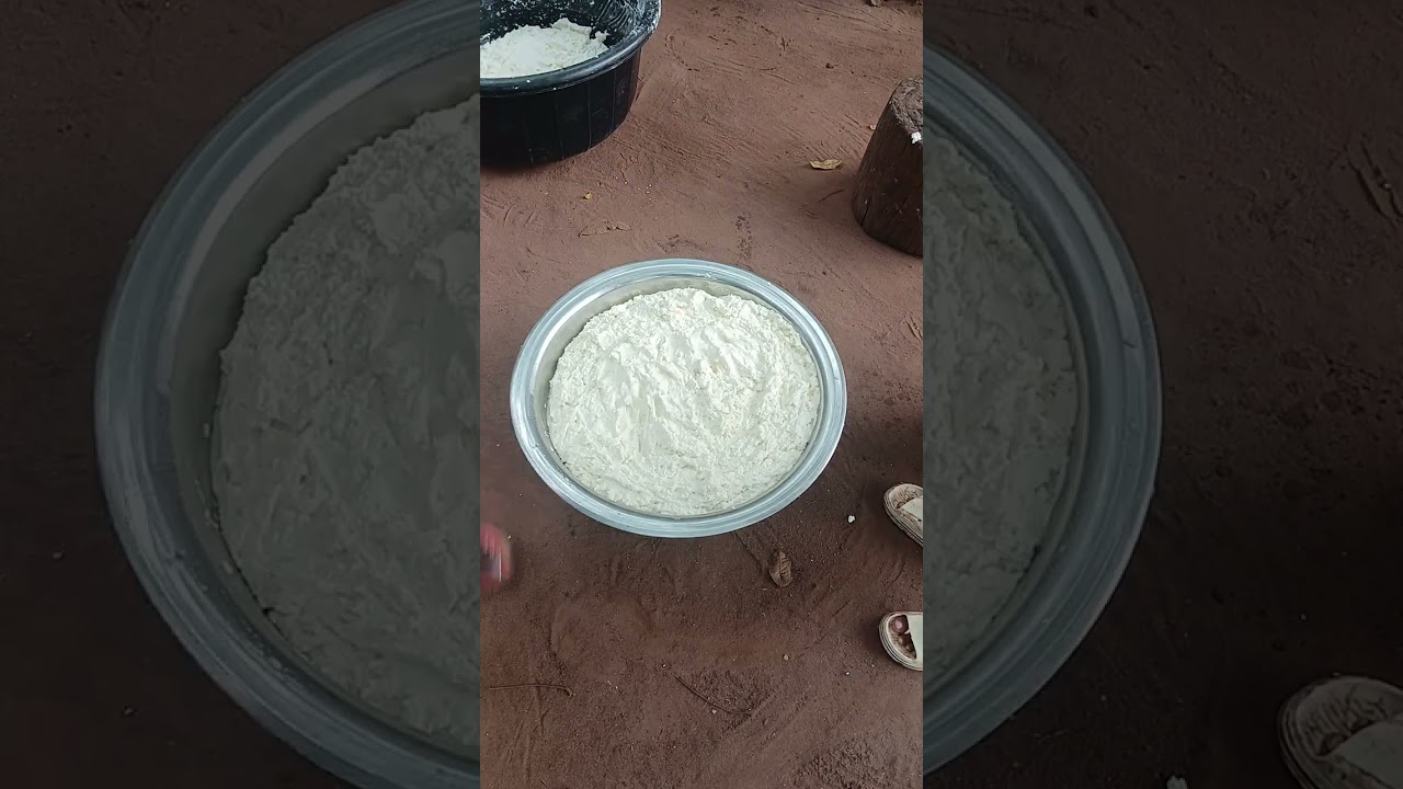 How to make half done from fresh fufu #lifestylevlog #fufu 